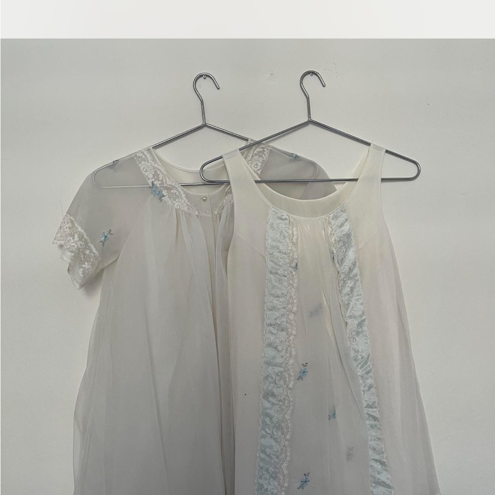 Shadow Line 1960s Peignoir Babydoll Nightgown Set